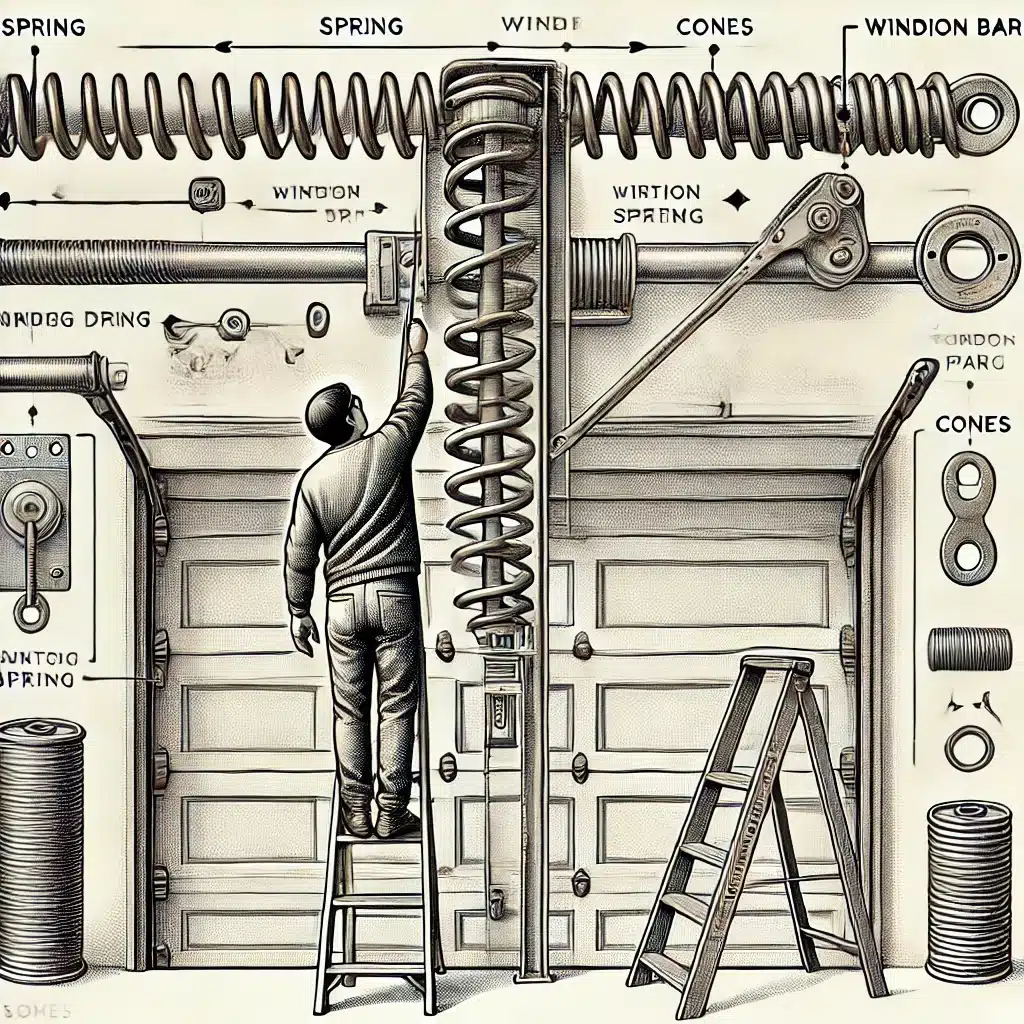 how to tighten garage door springs